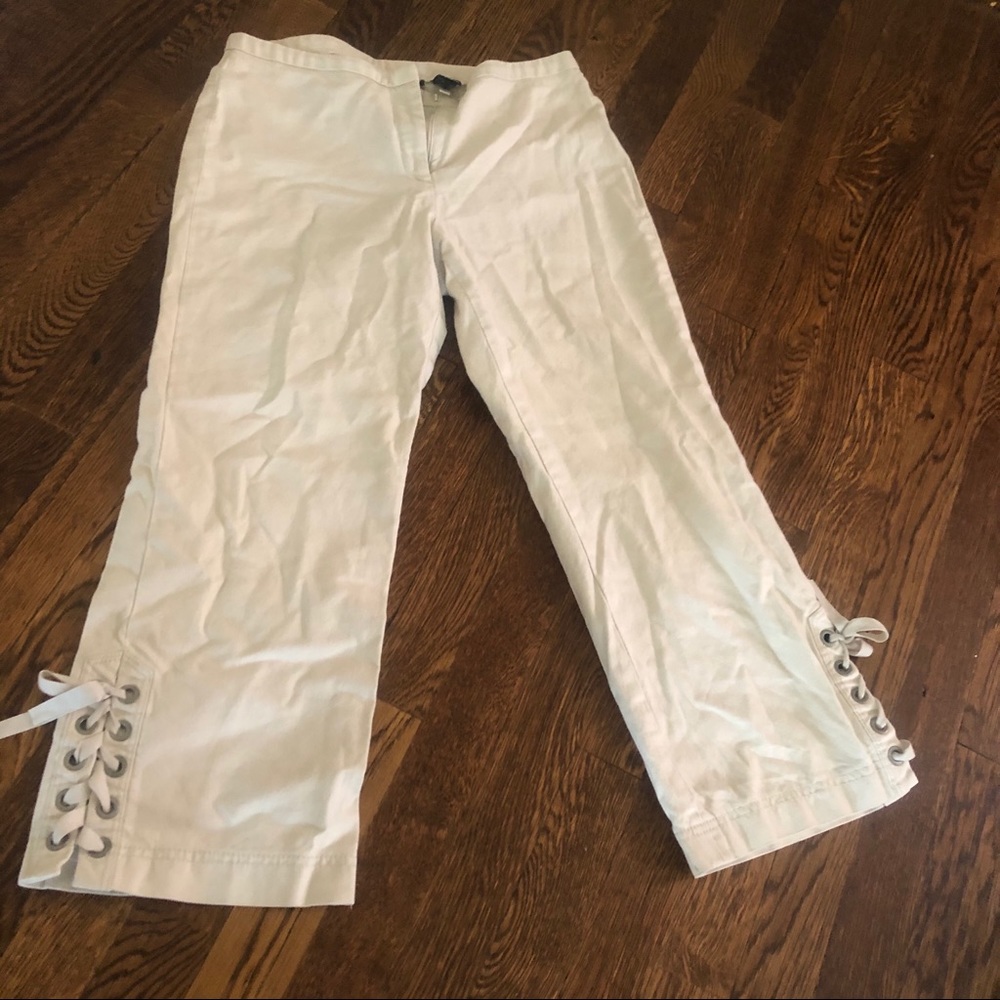 Low Rise Express Beige cropped pants